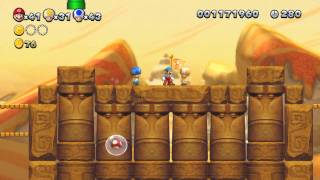 New Super Mario Bros U 100 Walkthrough Episode 5  World 2  Hot Layer Cake Desert part 3 [upl. by Hillier]