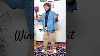 Winter denim and Bagy jeans outfit youtubeshorts shorts outfit [upl. by Malchus]