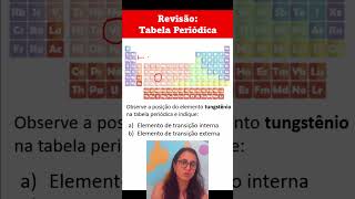 Revisão de química A tabela periódica O elemento tungstênio é de transição interna ou externa [upl. by Santini]