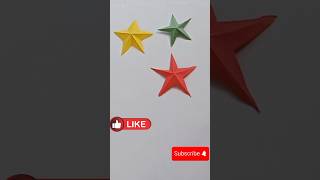 DIY How to make 3D paper Star  Easy Origami Star making for beginners DIY Paper Craft [upl. by Yatnahs315]