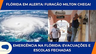 FURACÃO MILTON GOVERNO DA FLÓRIDA EVACUA CIDADES E PREVÊ GRANDE DESTRUIÇÃO [upl. by Ainahs429]