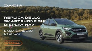 Dacia Sandero Stepway 2023 come usare la riproduzione dello smartphone di MediaNav [upl. by Wilser]