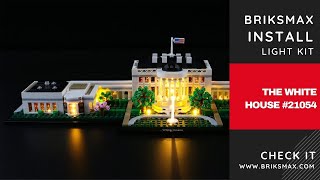 BriksMax Light Kit Install in the Lego The White House 21054 [upl. by Tor215]