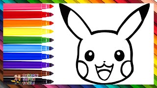 Come Disegnare Pikachu ⚡ Disegnare e Colorare Pikachu da POKÉMON ⚡🌈 Disegni per Bambini [upl. by Yrruc]