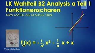 LK Prüfungsteil B2 Analysis Mathe Abi Klausur NRW 2024 Aufgabe a Teil1 [upl. by Elodea52]