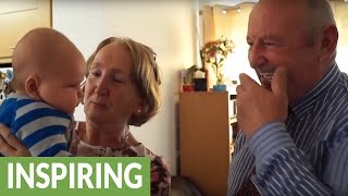 Surprise homecoming for grandparents meet grandson for first time [upl. by Landes677]