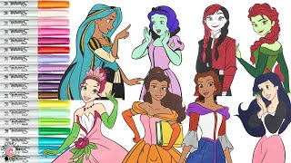 Disney Princess Makeover Coloring Book Compilation DC Super Hero Monster High Miraculous Ladybug [upl. by Arinaid]