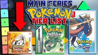 The Main Series Pokémon Game Tier List [upl. by Ueihtam736]