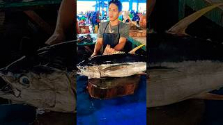 Learn professionally in cutting tuna fishcutting bigtuna seafood tuna tunafish streetfood [upl. by Katonah667]