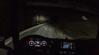 POV Driving Scania S520  Night driving on E134 [upl. by Sexela123]