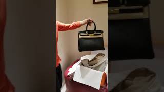 Unboxing a Hermes Birkin 35 black in Epsom Ghw [upl. by Iaoh979]