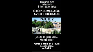 Stop jumelage avec Tibériade [upl. by Aicaca]