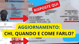 💥 CHIARIMENTI SULLAGGIORNAMENTO CARTA E PERMESSO DI SOGGIORNO UE [upl. by Dazraf]