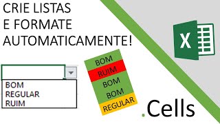 EXCEL  Crie uma lista suspensa e formate células com cores [upl. by Laurentia]