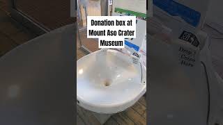 Donation box at Mount Aso Crater Museum japanesetravel [upl. by Ongun597]