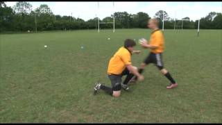 Rugby Drill  Tackling from 1 knee [upl. by Storer]