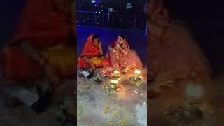 Maiya jab tak jiyo mai suhagan rahu❤️🙏shortsviral video karwachauth [upl. by Cirderf]