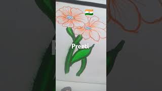 215 tricolour art challenge flower newsong music punjabisong love shortsart india desh [upl. by Emelin]