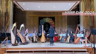 Harp Day 2024  Playing in VAM Senior Harp Ensemble  Andante in E Minor by A Vivaldi [upl. by Shear]