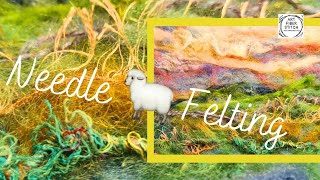 Needle Felting Fiber Art with wool roving and fancy yarns art craft artandcraft diy [upl. by Berl]