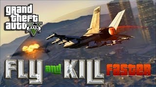 GTA V Online  How To Fly Faster and Kill Better in a Jet [upl. by Elleinwad329]