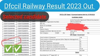 Dfccil Result 2023  Dfccil Result Cut off 2023  dfccilresult dfccilcutoffdfccilviralvideo [upl. by Katlaps515]