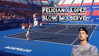 Feliciano Lopez serve in slow motion [upl. by Mirella]