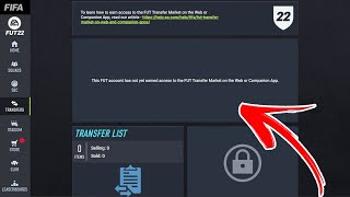 FIFA 22 WEB APP NO TRANSFER MARKET ACCESS HOW TO FIX  WEB APP NO CLUB  TRANSFER MARKET [upl. by Epifano570]