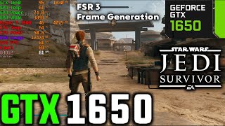 Star Wars Jedi Survivor GTX 1650 Fsr 3 Frame Generation [upl. by Naggem]