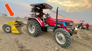 गजब मशीन है ये तो MOBA 5G GPS Laser Leveler with Mahindra Arjun NOVO 605 PS 50HP Swaraj 855 Fe [upl. by Wulf749]