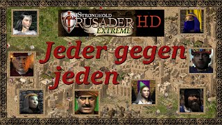 Jeder gegen jeden  FFA  KIKampf ⚔️  Stronghold Crusader Extreme  Wurzelkasper KI 3 [upl. by Weathers29]