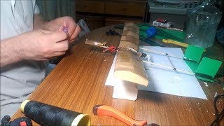 Como hacer fabricar micro avion electrico vuelo libre con poliestireno extruido y palillos de madera [upl. by Lertsek788]