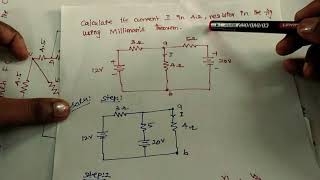 Millmans Theorem  3 problems  in Tamil [upl. by Twitt]