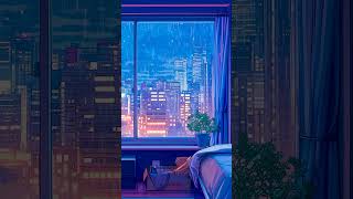 Streaming Room Rainy Night in Japan  Chill Rain Lofi for Work Study and Sleep shorts rainlofi [upl. by Alisan]