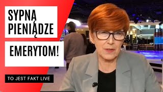 13 i 14 emerytura BEZ PODATKU Fakt zapytał o to Rafalską a ona WYCOFAŁA SIĘ RAKIEM  FAKTPL [upl. by Wager]