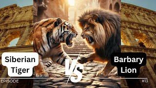 Big Fight Siberian Tiger vs Barbary Lion [upl. by Perren787]