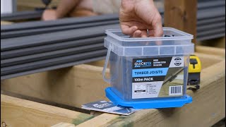 How to install Ekodeck using Quickfix 6mm System on Timber Joists Composite Decking InstallationDIY [upl. by Notsreik]