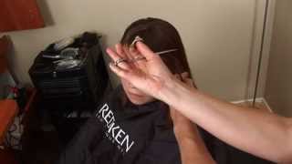 How to Cut Side Swoop Bangs Like a Professional  Hair 101 Tutorial [upl. by Verlee525]