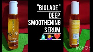 Biolage Deep Smoothening Serum🧴💁‍♀️💐❤️Product Review❤️ protect hairs from damage😊 [upl. by Recneps331]