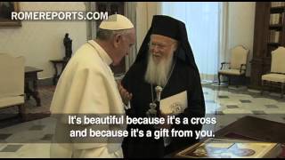 Patriarch Bartholomew invites Pope to Jerusalem to celebrate historic anniversary [upl. by Inalak699]