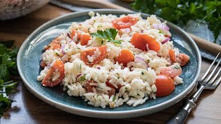 Sommerlicher Reissalat mit Feta  KeksMitOhren [upl. by Felty]