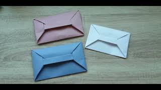 Origami enveloppe en papier Easy origami envelope [upl. by Annairb]