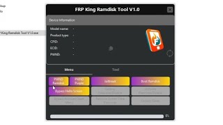 FRP King Ramdisk Tool V10 [upl. by Acirtal]