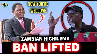 Zambian President HAkainde Hichilema Lifting BAN on Julius Malema [upl. by Shirah]