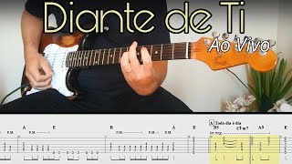 Quatro Por Um  Diante de Ti Ao Vivo GUITAR  Tab  Backing Track [upl. by Nylimaj]