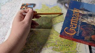 ASMR  Germany History amp Geography  Soft Spoken Map Tracing Page Turning [upl. by Atekihc]