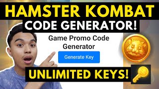 HAMSTER KOMBAT KEY CODE GENERATOR UNLIMITED KEYS IN HAMSTER KOMBAT HAMSTER KOMBAT NEW UPDATE [upl. by Dwain]