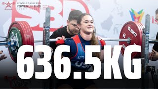 Amanda Lawrence USA  1st Place 84kg Class  6365kg Total  IPF Worlds 2023 [upl. by Minna]