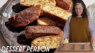 Claire Saffitz Makes Aunt Roses Mondel Bread  Dessert Person [upl. by Lerrehs680]