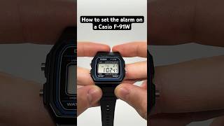 How to set the alarm on a Casio F91W casiof91w [upl. by Airotahs643]